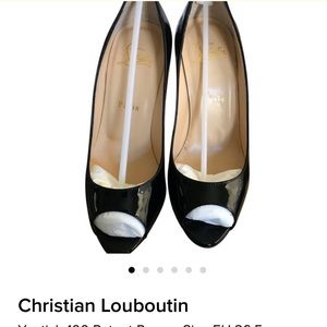 ‼️SOLD‼️Patent leather peep toe 100mm